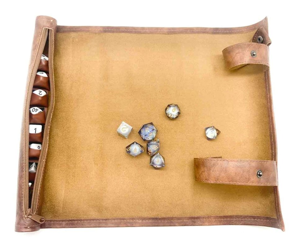 Scroll of Casting | Premium Vegan Leather Dice Mat - Tabletop Dominion