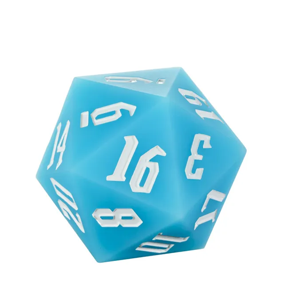 Jester's Bounce | 55mm Luminous D20 Silicone | Blue