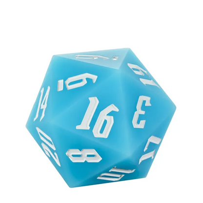 Jester's Bounce | 55mm Luminous D20 Silicone | Blue