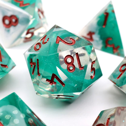 Spectral Coil | Sharp Edge Dice | 7 Piece Set - Tabletop Dominion