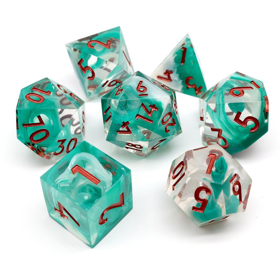 Spectral Coil | Sharp Edge Dice | 7 Piece Set - Tabletop Dominion