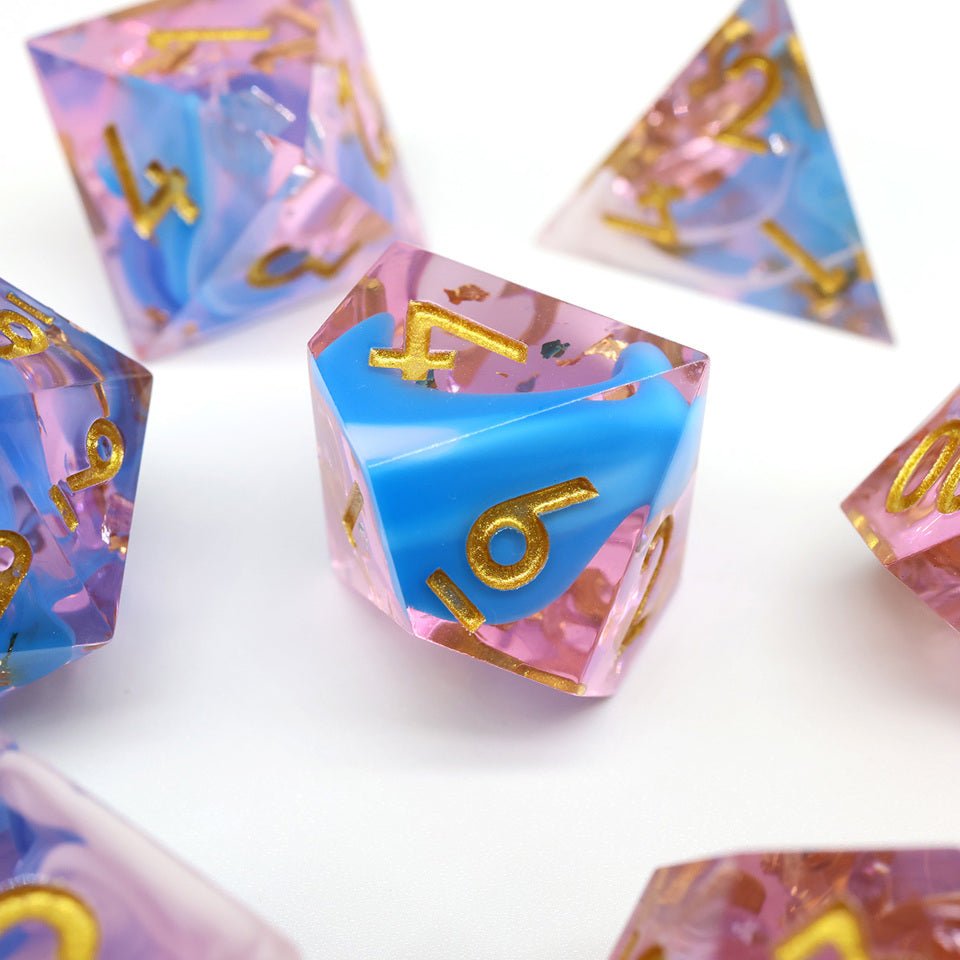 Sundae Swirl | Sharp Edge Dice | 7 Piece Set - Tabletop Dominion