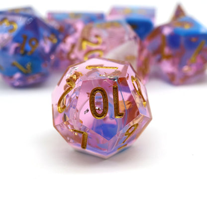 Sundae Swirl | Sharp Edge Dice | 7 Piece Set - Tabletop Dominion