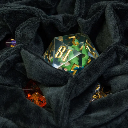 Velvet Vault | Super-Soft Large Dice Bag | Blue