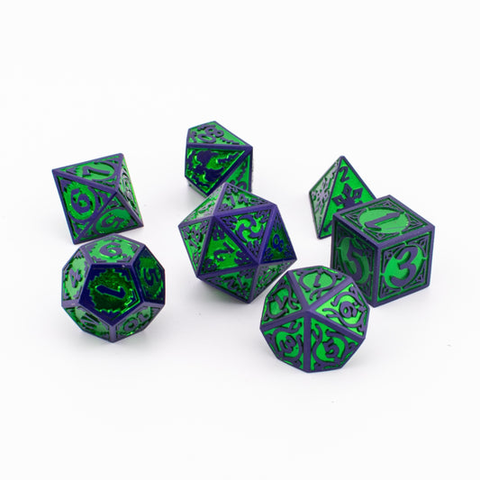 Mystic Elementalist | Solid Metal Dice | 7 Piece Set