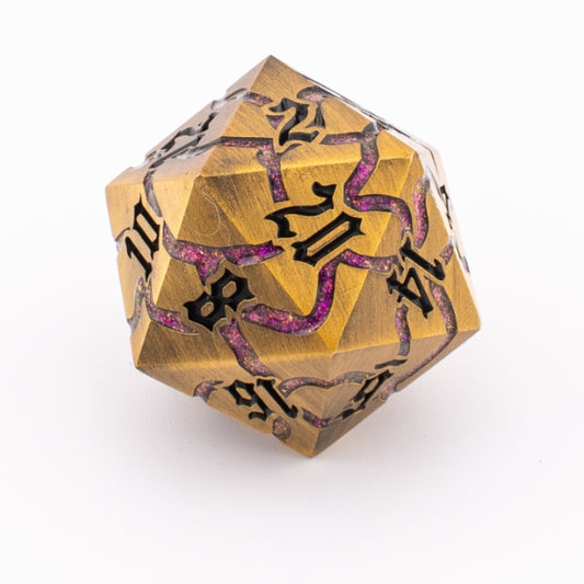 Crimson Crucible | Heavy Chonk D20 | Solid Metal | Single D20