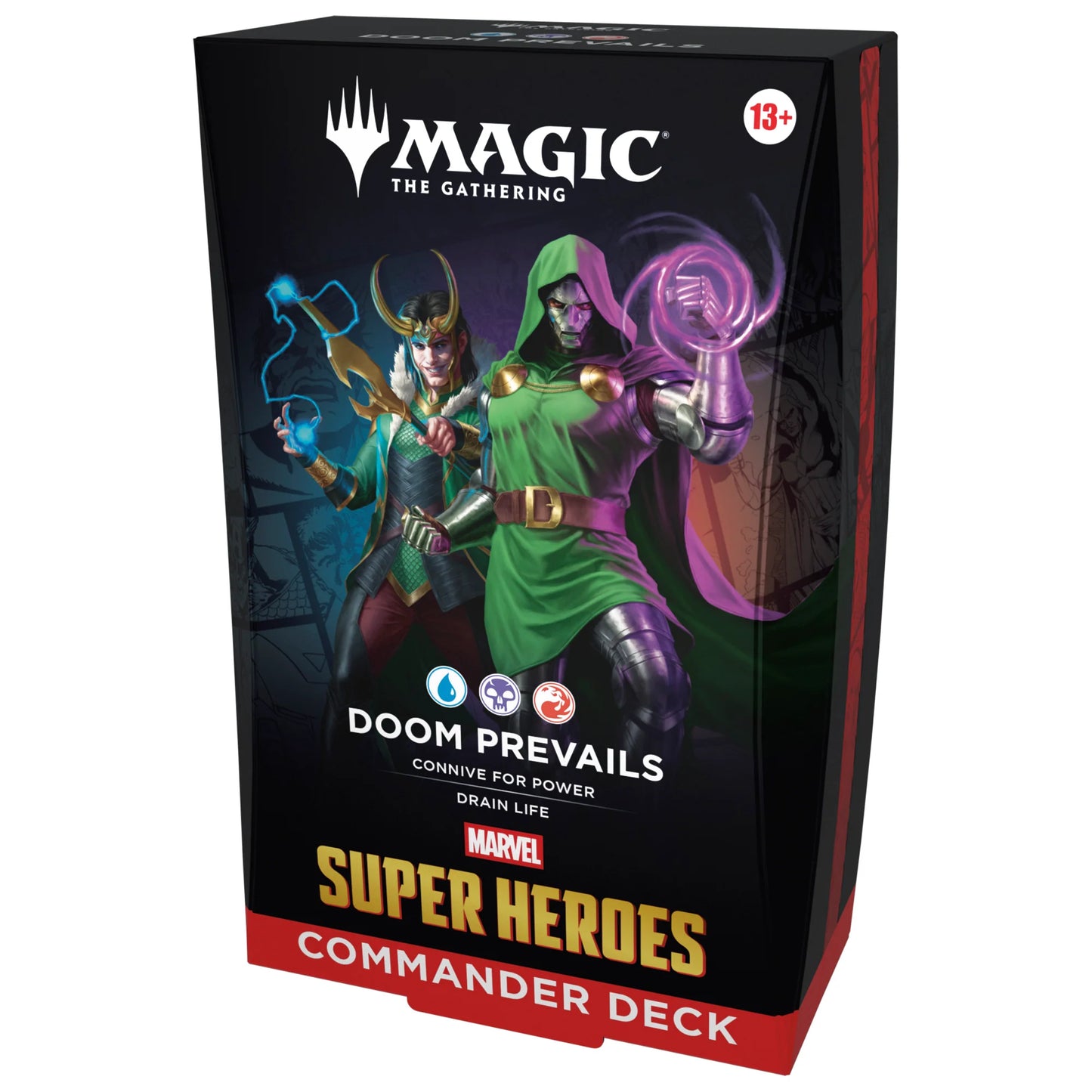 MTG marvel super heroes commander deck - doom prevails box on a white background