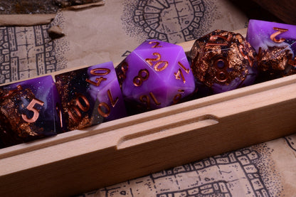 Copper Haze | Sharp Edge Dice | 7 Piece Set