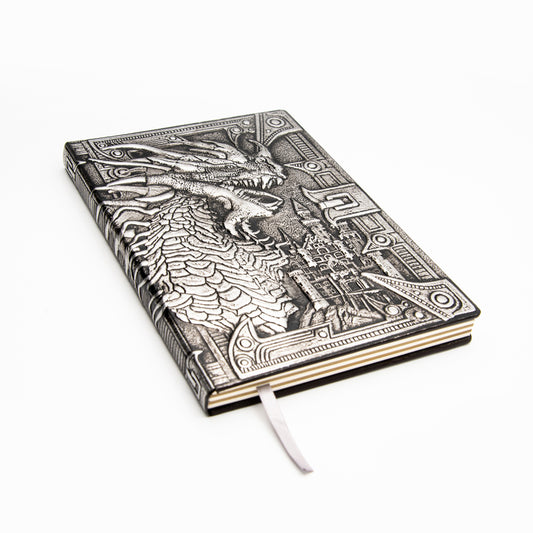 Player Journal | Silver | 3D Dragon Embossed
