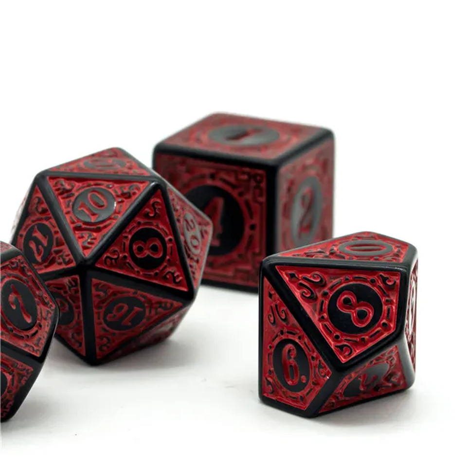 Infernal Runes | Acrylic Dice | 7 Piece Set