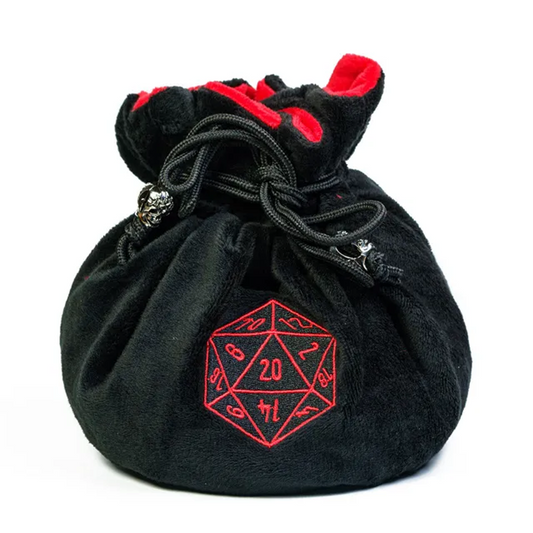 Velvet Vault | Super-Soft Large Dice Bag | Black