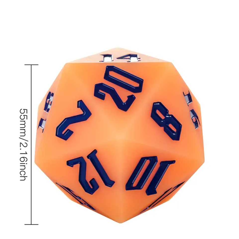 Jester's Bounce | 55mm Luminous D20 Silicone | Orange