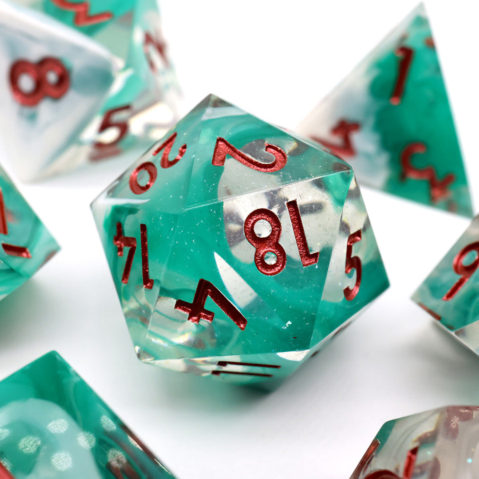 Spectral Coil | Sharp Edge Dice | 7 Piece Set