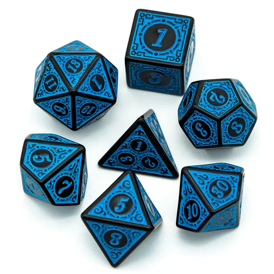 Celestial Runes | Acrylic Dice | 7 Piece Set