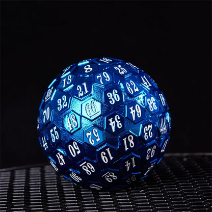 Azure Oracle | Solid Metal Dice | 45MM D100