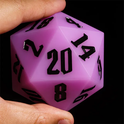 Jester's Bounce | 55mm Luminous D20 Silicone | Purple