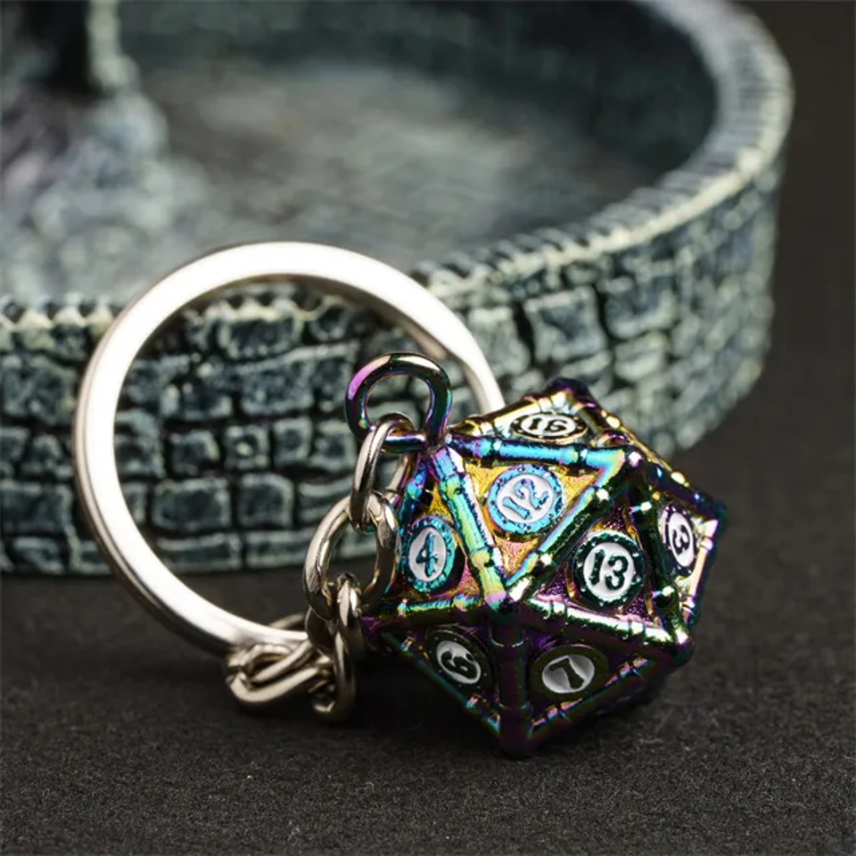 Keyring | Rainbow Metal | Raised Edges