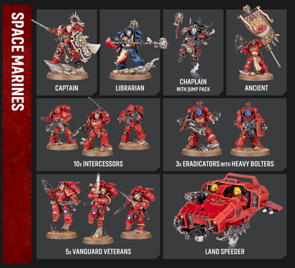 Warhammer 40,000: Armageddon Launch Box – 11th Edition Starter Set with Space Marines, Orks & Rulebook