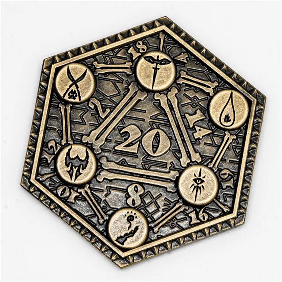 Fortune's Flip | D2 Coin | Solid Metal | Bronze