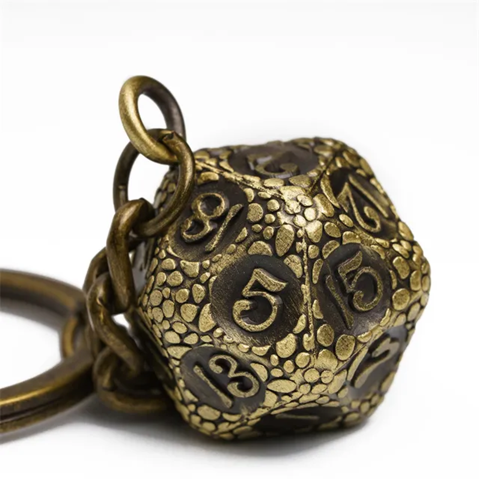 Keyring | Bronze/Dragonscale | Metal D20