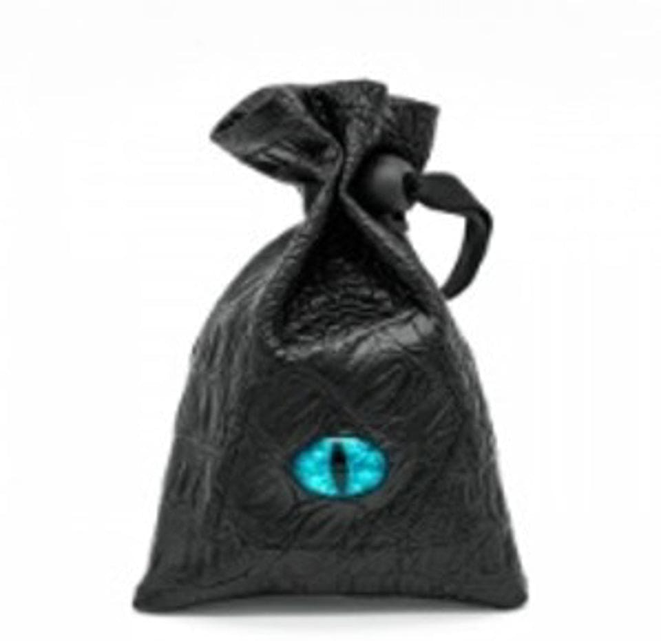 Dragon Eye Dice Bag | Blue | Faux Leather | Dragonscale