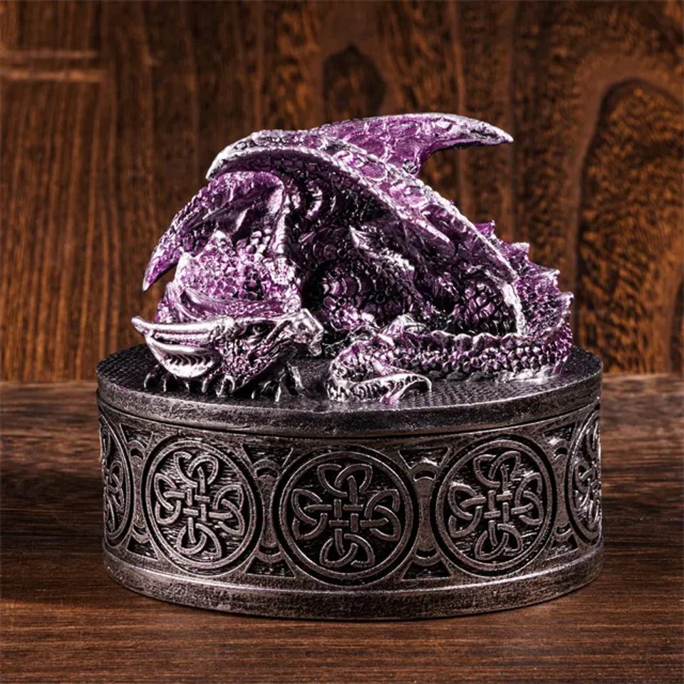 Guardian's Keep | Cast Resin Dice Box | Purple