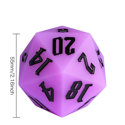 Jester's Bounce | 55mm Luminous D20 Silicone | Purple