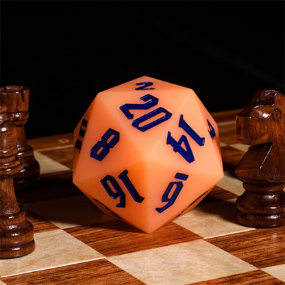 Jester's Bounce | 55mm Luminous D20 Silicone | Orange