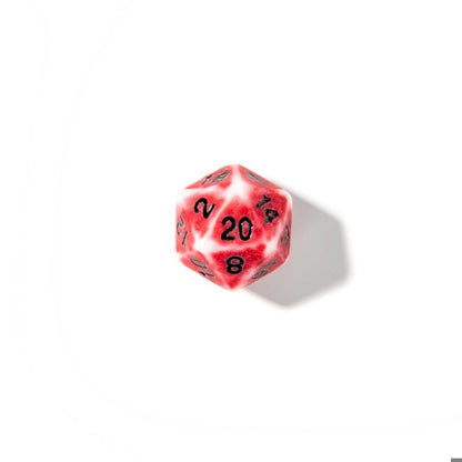 Antique Red | Black Numbers | 7 Piece Acrylic Dice Set