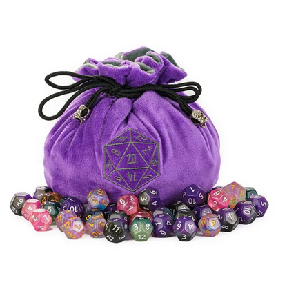 Velvet Vault | Super-Soft Large Dice Bag | Purple