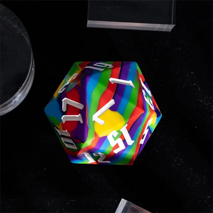 Jester's Bounce | D20 Silicone | Rainbow