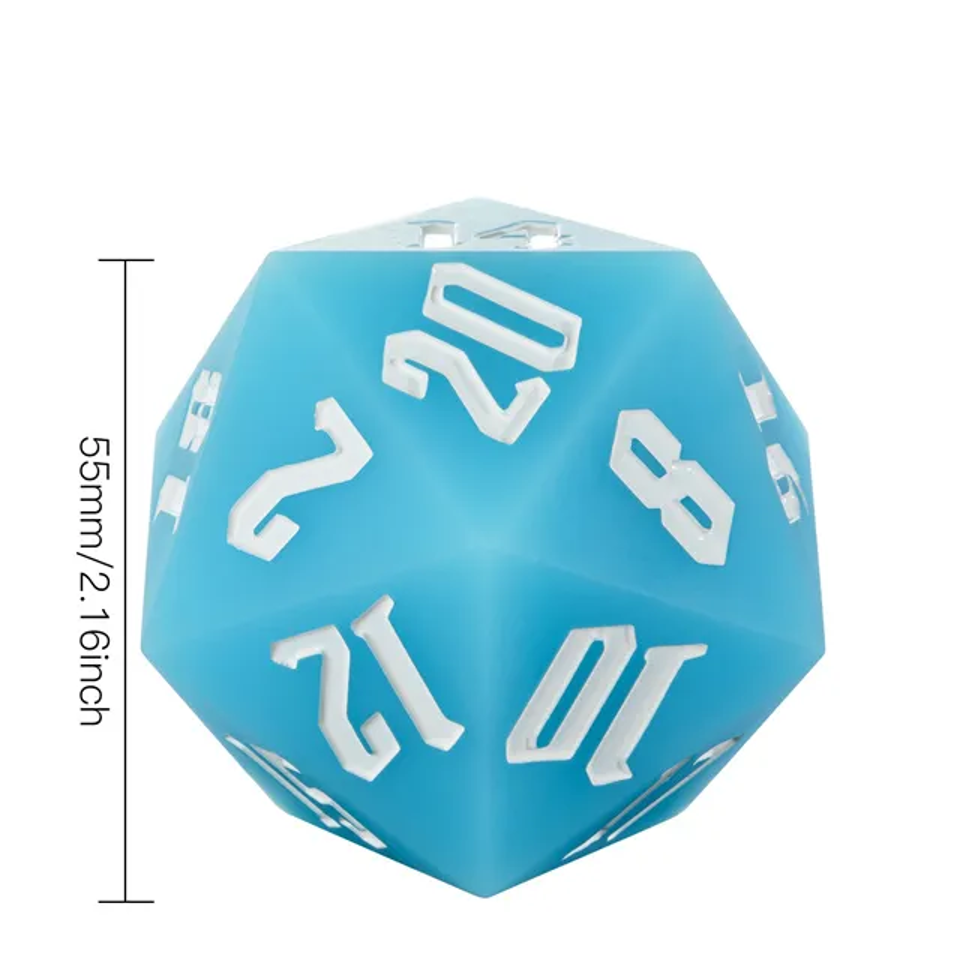 Jester's Bounce | 55mm Luminous D20 Silicone | Blue