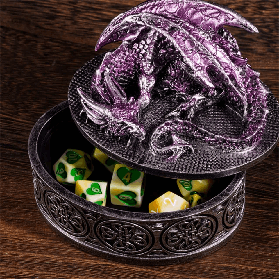 Guardian's Keep | Cast Resin Dice Box | Purple