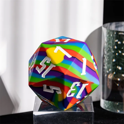 Jester's Bounce | D20 Silicone | Rainbow